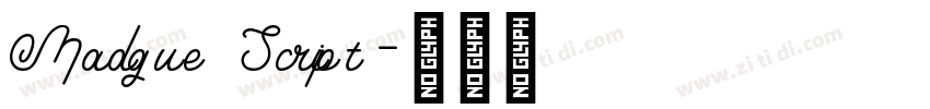 Madgue Script字体转换